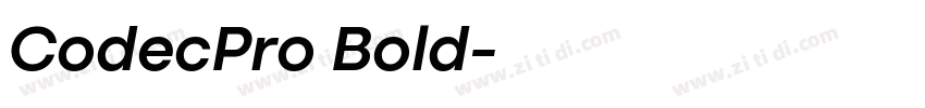 CodecPro Bold字体转换